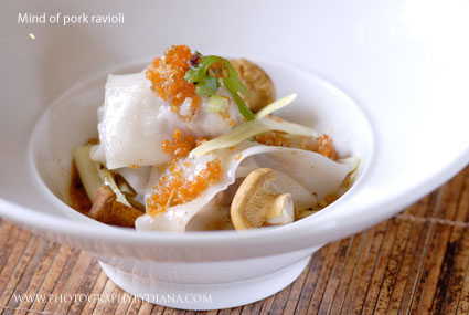 ** This photograph is copyrighted and protected, visit www.photographybydiana.com for more information  **    photo of: Mind of pork ravioli 