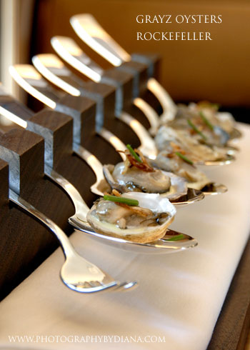 ** This photograph is copyrighted and protected, visit www.photographybydiana.com for more information  **    photo of: Gray Kunz Grayz Oysters Rockefeller 