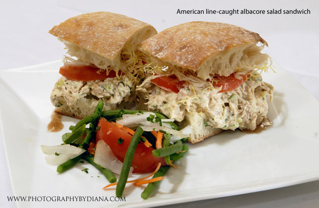 ** This photograph is copyrighted and protected, visit www.photographybydiana.com for more information  **    photo of: Larry Forgione: American line-caught albacore salad sandwich 