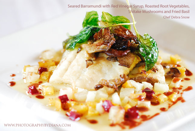 Seared Barramundi ** This photograph is copyrighted and protected, visit www.photographybydiana.com for more information  **   
